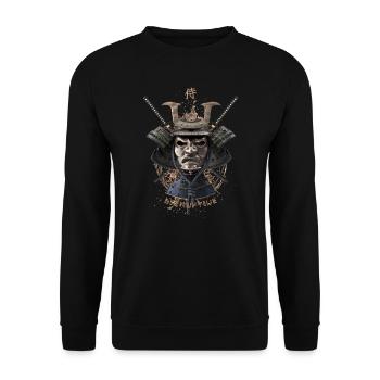 masque de samouraï katana - Sweat-shirt Unisexe - noir - Devant - Alina (178cm) & Michal (187cm)