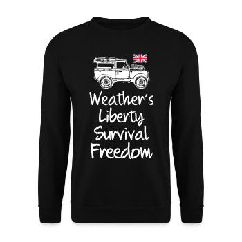 Weather Liberty Survival Freedom Landy - Unisex Sweatshirt - black - Front - Alina (178cm) & Michal (187cm)
