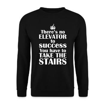 Success Motivation - Unisex Sweatshirt - black - Front - Alina (178cm) & Michal (187cm)