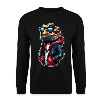 Bearded dragons - Unisex Sweatshirt - black - Front - Alina (178cm) & Michal (187cm)