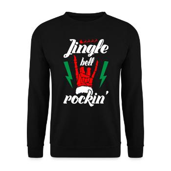 Jingle bell Rockin Christmas Music - Unisex Sweatshirt - black - Front - Alina (178cm) & Michal (187cm)