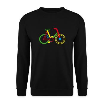 Fahrrad Rad - Unisex Pullover - Schwarz - Vorne - Alina (178cm) & Michal (187cm)