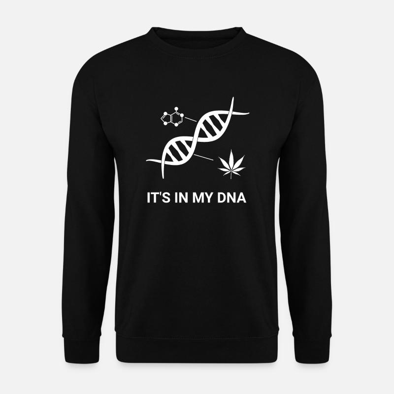 Cannabis Blatt DNA - Unisex Pullover - Schwarz