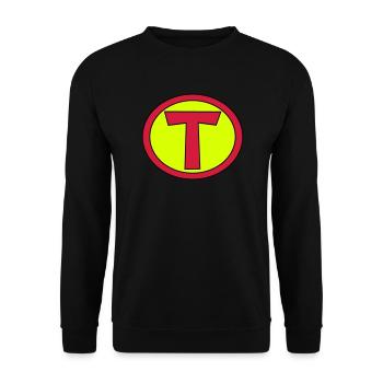 Super, Superheld, Superheldin, Hero, T - Sweat-shirt Unisexe - noir - Devant - Alina (178cm) & Michal (187cm)