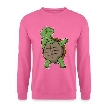 Tortue Dabbing - Sweat-shirt Unisexe - rose - Devant
