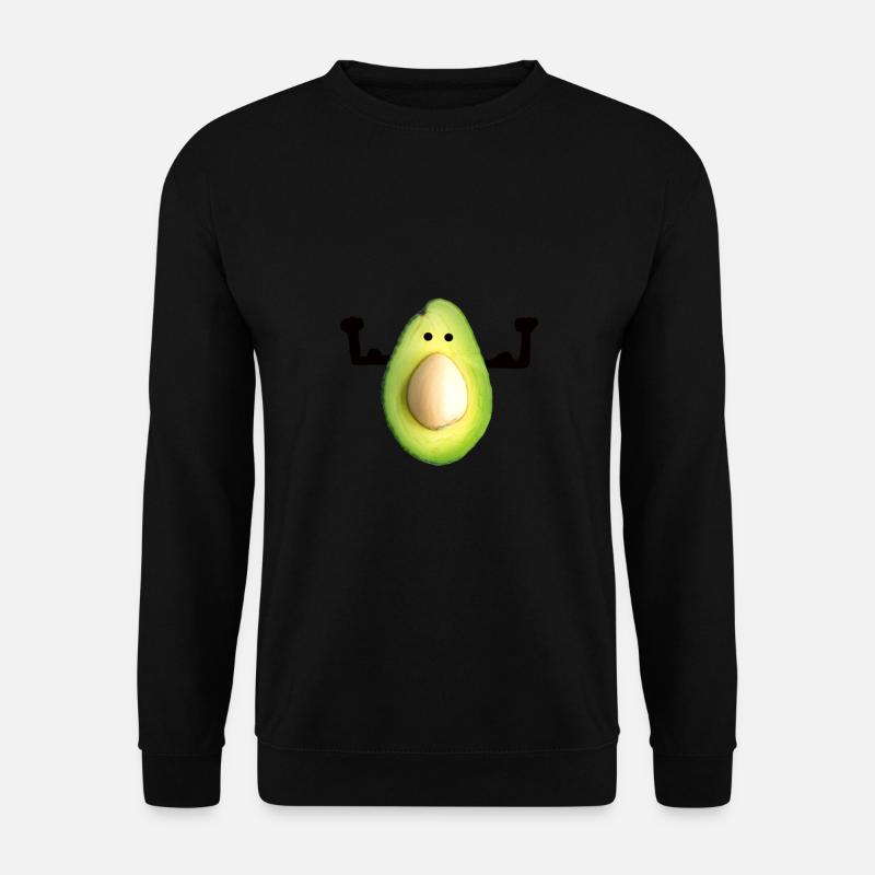 Avocado Power Fitness Geschenkidee - Sport - Unisex Pullover - Schwarz