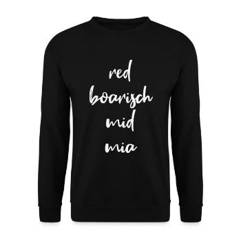 red boarisch mid mia - Unisex Pullover - Schwarz - Vorne - Alina (178cm) & Michal (187cm)