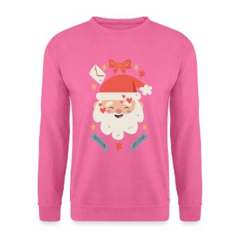 Glücklicher Weihnachtsmann - Unisex Pullover - Pink - Vorne