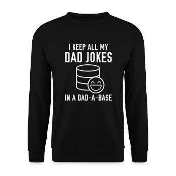 Offiziell Papa Witze - Unisex Pullover - Schwarz - Vorne - Alina (178cm) & Michal (187cm)