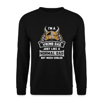 Je suis un papa viking - Sweat-shirt Unisexe - noir - Devant - Alina (178cm) & Michal (187cm)