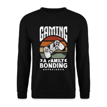 Jeu Une expérience de lien familial Fête des pères - Sweat-shirt Unisexe - noir - Devant - Alina (178cm) & Michal (187cm)