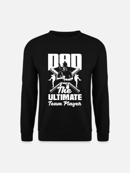 Dad The Ultimate Teamplayer Fathers Day Baseball - Unisex Pullover - Schwarz