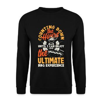 Je peux profiter de l’expérience du barbecue. - Sweat-shirt Unisexe - noir - Devant - Alina (178cm) & Michal (187cm)