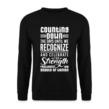 Nous reconnaissons et célébrons la force et - Sweat-shirt Unisexe - noir - Devant - Alina (178cm) & Michal (187cm)