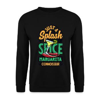 Just a Splash of Spice: Margarita Connoisseur. - Unisex Pullover - Schwarz - Vorne - Alina (178cm) & Michal (187cm)
