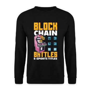 Cryptocurrency Rewards Gaming Blockchain Gamer - Unisex Pullover - Schwarz - Vorne - Alina (178cm) & Michal (187cm)