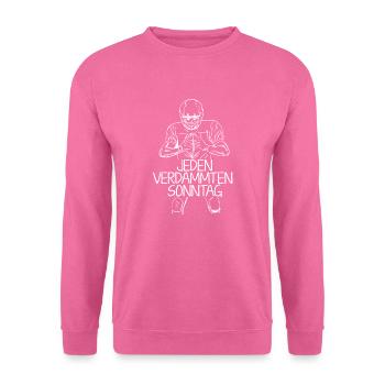 Football Chaque damns Dimanche - Sweat-shirt Unisexe - rose - Devant