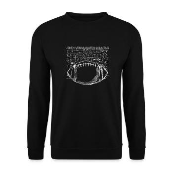Football Every Damn Sunday - Unisex Sweatshirt - black - Front - Alina (178cm) & Michal (187cm)