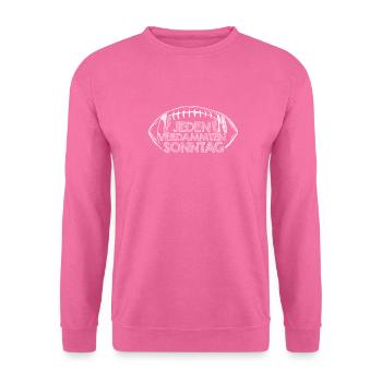 Football Chaque damns Dimanche - Sweat-shirt Unisexe - rose - Devant
