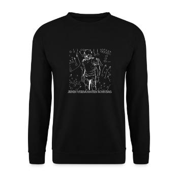 Football Every Damn Sunday - Unisex Sweatshirt - black - Front - Alina (178cm) & Michal (187cm)