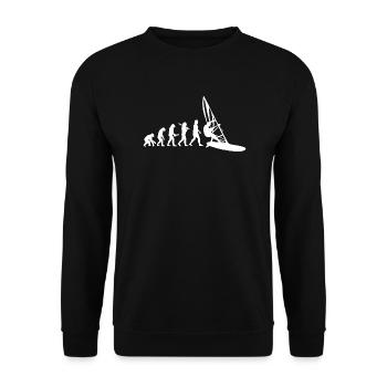 Windsurfing Evolution Surfer Water Gift - Unisex Sweatshirt - black - Front - Alina (178cm) & Michal (187cm)