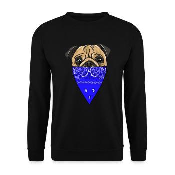 Pug Life - Unisex Pullover - Schwarz - Vorne - Alina (178cm) & Michal (187cm)