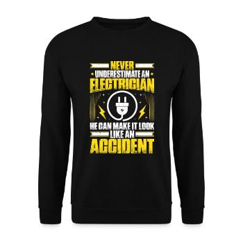 Électronicien Électricien Électroinstallateur - Sweat-shirt Unisexe - noir - Devant - Alina (178cm) & Michal (187cm)