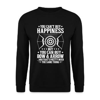 Archery Archer Archer Bow - Unisex Sweatshirt - black - Front - Alina (178cm) & Michal (187cm)