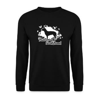 HANOVERIAN SCENT HOUND Dogs Dog Wilsigns - Unisex Sweatshirt - black - Front - Alina (178cm) & Michal (187cm)
