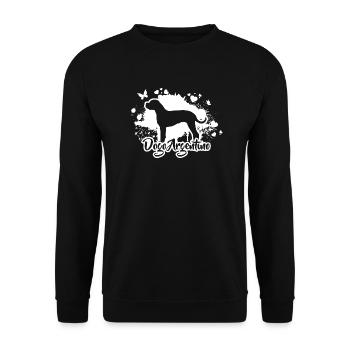 DOGO ARGENTINO Chiens Wilsigns - Sweat-shirt Unisexe - noir - Devant - Alina (178cm) & Michal (187cm)