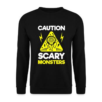 Monstre Mignon Coloré Frère - Sweat-shirt Unisexe - noir - Devant - Alina (178cm) & Michal (187cm)
