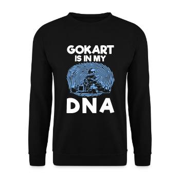 Go-kart kart driver kart racing race - Unisex Sweatshirt - black - Front - Alina (178cm) & Michal (187cm)