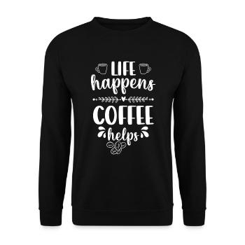 Barista Cafe Bartender Travail - Sweat-shirt Unisexe - noir - Devant - Alina (178cm) & Michal (187cm)