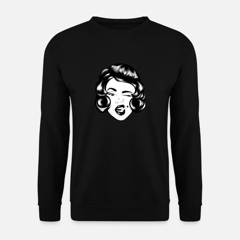 Rauchende Frau. - Unisex Pullover - Schwarz