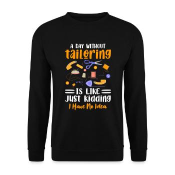 couture hobby pantalons tailleur sur mesure - Sweat-shirt Unisexe - noir - Devant - Alina (178cm) & Michal (187cm)
