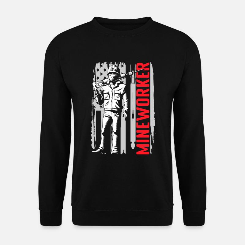 Miner Mine Miner Pierres - Sweat-shirt Unisexe - noir