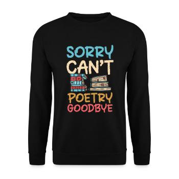 Book Writing Literature - Unisex Sweatshirt - black - Front - Alina (178cm) & Michal (187cm)