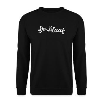 Alaaf # Hastag Karneval, Fastelovend, Fasteleer - Unisex Pullover - Schwarz - Vorne - Alina (178cm) & Michal (187cm)