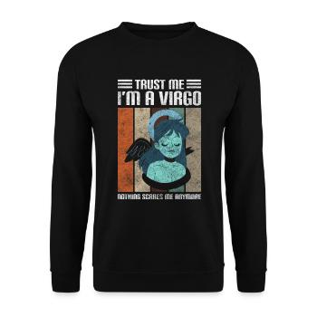 Zodiac sign August Element sign - Unisex Sweatshirt - black - Front - Alina (178cm) & Michal (187cm)