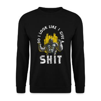 Monkey Zoo Primate - Unisex Sweatshirt - black - Front - Alina (178cm) & Michal (187cm)