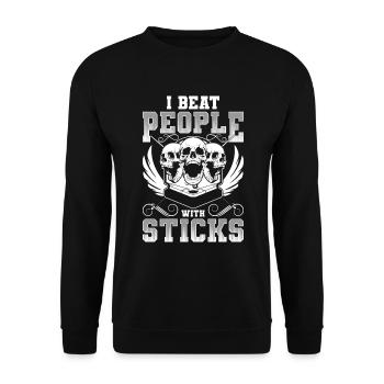 Billard Billardkugel Hobby Gewinn - Unisex Pullover - Schwarz - Vorne - Alina (178cm) & Michal (187cm)