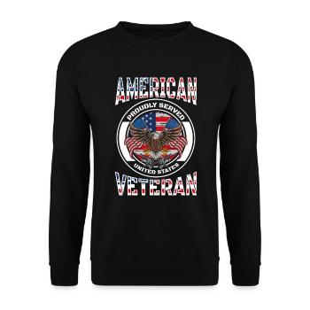 Amérique Patriote Liberté Touriste - Sweat-shirt Unisexe - noir - Devant - Alina (178cm) & Michal (187cm)