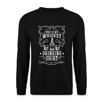 Rum Flasche Mann Rausch - Unisex Pullover - Schwarz - Vorne - Alina (178cm) & Michal (187cm)