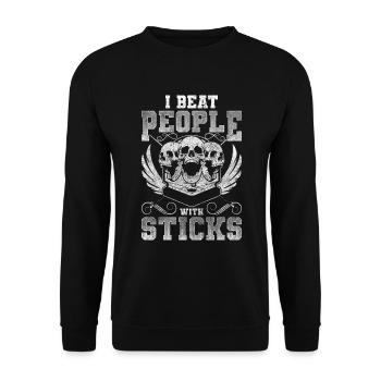 Billard Spieler Kugel Der Meister - Unisex Pullover - Schwarz - Vorne - Alina (178cm) & Michal (187cm)