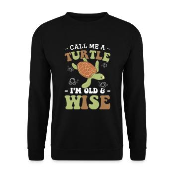 Turtles Shell Cute - Unisex Sweatshirt - black - Front - Alina (178cm) & Michal (187cm)