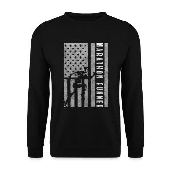 Marathon Shoes Competition Running Training - Unisex Sweatshirt - black - Front - Alina (178cm) & Michal (187cm)