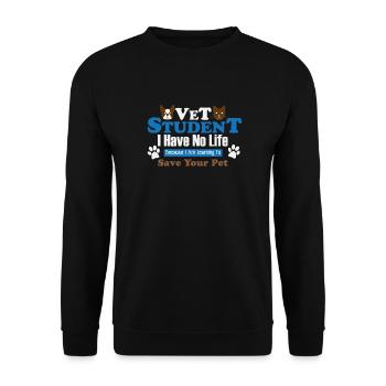 Veterinarian Veterinarian Veterinary Veterinary Animals Hu - Unisex Sweatshirt - black - Front - Alina (178cm) & Michal (187cm)