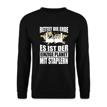 STORAGE WAREHOUSE STORAGE GIFT STORAGE - Unisex Sweatshirt - black - Front - Alina (178cm) & Michal (187cm)