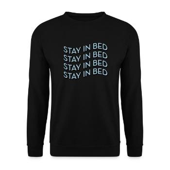 Stay in bed - Unisex Sweatshirt - black - Front - Alina (178cm) & Michal (187cm)