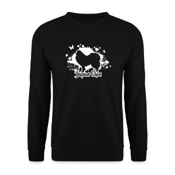 JAPON CHIN Chiens Chien Wilsigns - Sweat-shirt Unisexe - noir - Devant - Alina (178cm) & Michal (187cm)